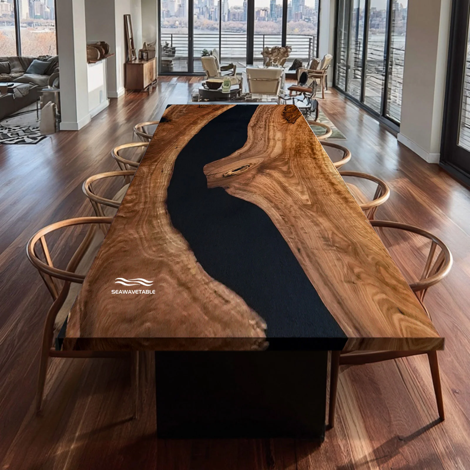 Custom Epoxy Resin Dining Table