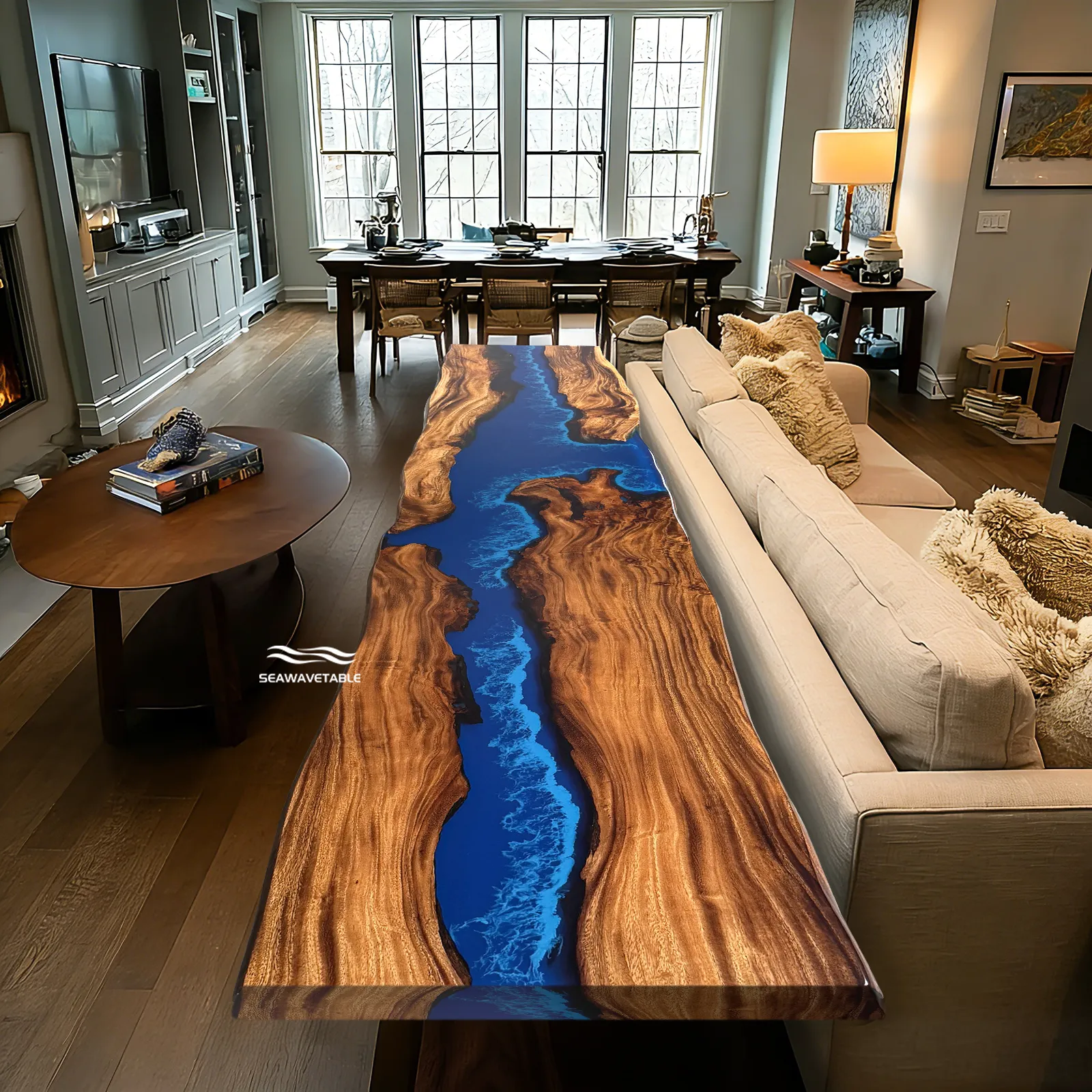 Epoxy Resin and Wood Table