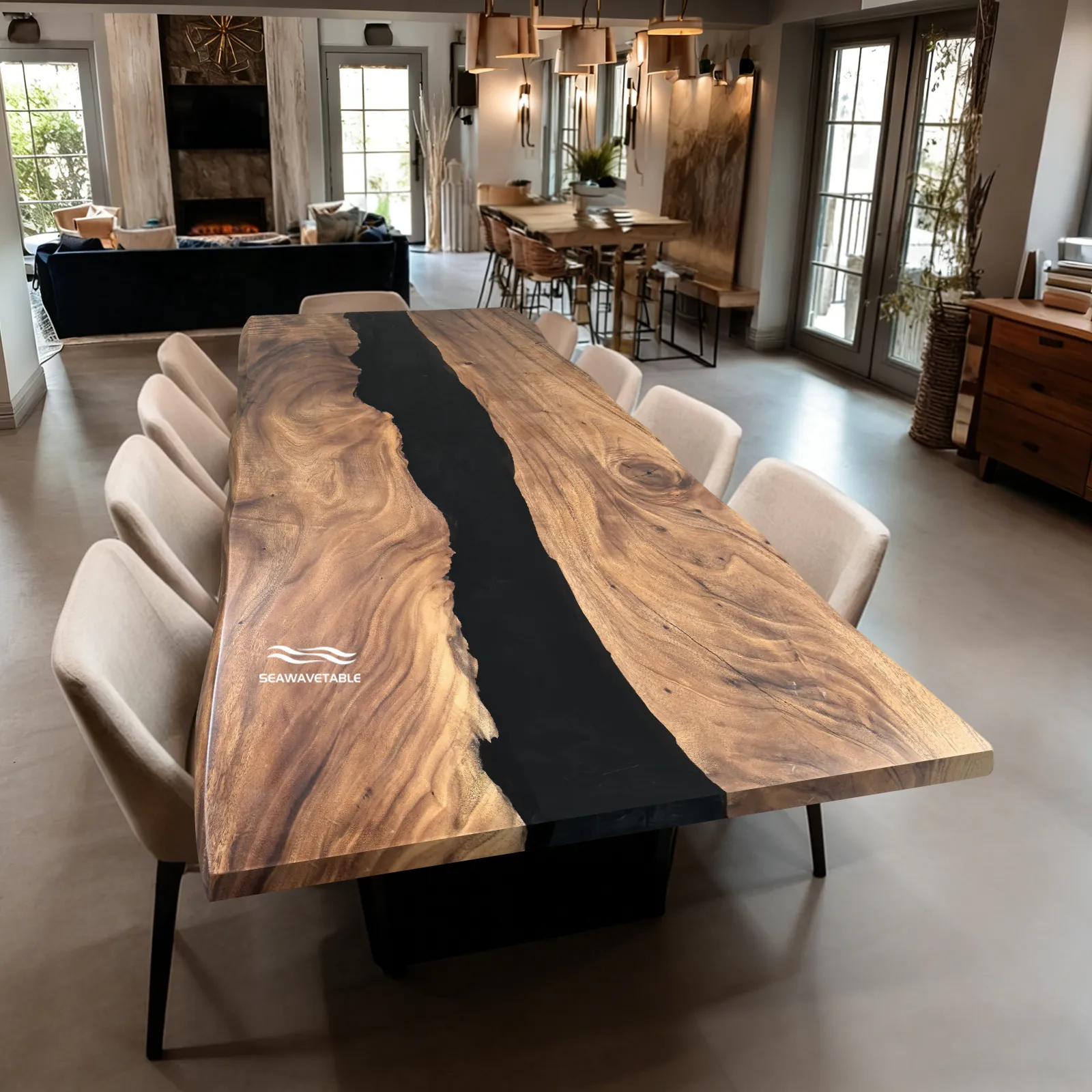 Walnut Epoxy Table